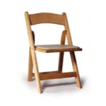 Natural Wood Garden Chair with Tan Cushion