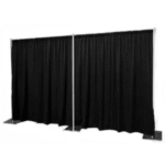 Tall Black Pipe & Drape Rental  12' Adjustable to 20' Tall