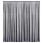 Grey Heavy Weight Velour Pipe and Drape  14' Tall