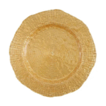 Mosaico Glitter Gold Charger Rental