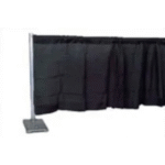 3' Tall Black Pipe & Drape Rental - Dividing Wall
