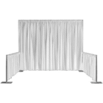 Expo/ Trade Show White Pipe & Drape Rental- 10' W x 10'  D Booth