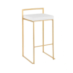 Gold Padded Bar Stool