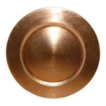 Copper  Round Lacquer Charger, 13"
