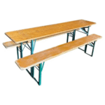 7' German Beer Garden Table | Bench Set