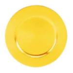 Yellow  Round Lacquer Charger, 13"