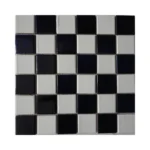 High Gloss Black and White Checkered